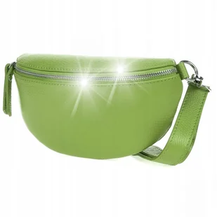 Damska Skórzana Włoska Saszetka Nerka Na Pasek Limonka B68 : Kolory - Zielo - Nerki Damska Skórzana Włoska Saszetka Nerka Na Pasek Limonka B68 : Kolory - Zielo - Nerki - miniaturka - grafika 1