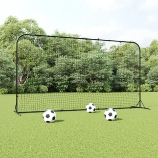 Rebounder do piłki nożnej, czarny, 366x90x183 cm, HDPE Lumarko! - Piłka nożna - miniaturka - grafika 1