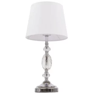 EVO Stojąca LAMPA stołowa EVO T01885WH abażurowa LAMPKA nocna biała EVO T01885WH - Lampy stojące - miniaturka - grafika 1