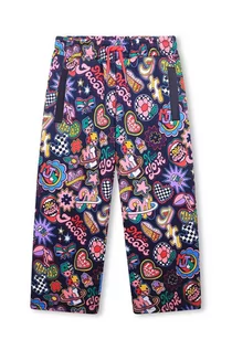 Spodnie i spodenki dla dziewczynek - Marc Jacobs spodnie dresowe dziecięce kolor różowy wzorzyste - grafika 1