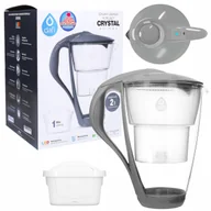 Dzbanki filtrujące - Szklany dzbanek filtrujący Dafi Crystal 2l szary + 1x filtr Dafi Unimax - miniaturka - grafika 1