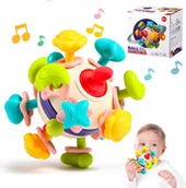 Zabawki sensoryczne - ZABAWKA SENSORYCZNA KULA GRYZAK DLA DZIECI I NIEMOWLĄT MONTESSORI ZABAWA - miniaturka - grafika 1