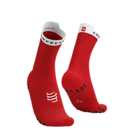 Skarpetki sportowe męskie - COMPRESSPORT Skarpetki do biegania wysokie ProRacing Socks V4 red/white - miniaturka - grafika 1