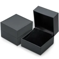 Bransoletki - PUDEŁKO NA BRANSOLETĘ - CZARNE, MATOWE, EKOSKÓRĄ - miniaturka - grafika 1