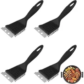 Pokrowce na grilla - 4 sztuki szczotki do grilla, szczotka do czyszczenia grilla, włosie do grilla (czarne, 20,5 * 7 cm) - miniaturka - grafika 1