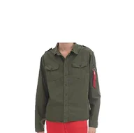 Koszulki męskie - ALPHA INDUSTRIES Koszulka męska Dragon Shirt, 142-Dark Olive, S - miniaturka - grafika 1