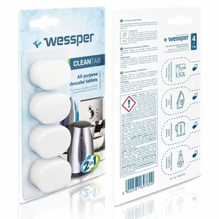 Tabletki Odkamieniające Do Ekspresu Wessper Cleantab Jura/Bosch/Saeco/Krups, 4 Szt. - Akcesoria i części do ekspresów do kawy - miniaturka - grafika 1