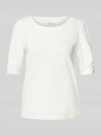 Koszulki i topy damskie - T-shirt z marszczeniami - miniaturka - grafika 1