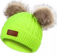 Czapki dla dzieci - Czapka dziecięca Fine-Slabo Green KP21561 - miniaturka - grafika 1