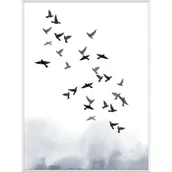 Obrazy i zdjęcia - Obraz w białej ramie 30 x 40 cm Ptaki niebieskie - miniaturka - grafika 1