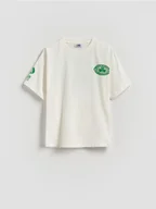 Koszulki dla chłopców - Reserved - T-shirt Boston Celtics NBA - złamana biel - miniaturka - grafika 1