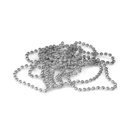 Zabawki kreatywne - Łańcuch perełki 4mm srebrny - miniaturka - grafika 1
