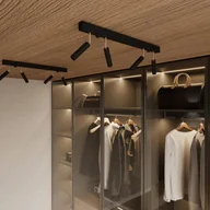 Lampy sufitowe - Reflektor sufitowy Euluna Nicanor czarny/chrom 4-punktowy - miniaturka - grafika 1