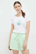 Koszulki sportowe damskie - Columbia t-shirt damski kolor biały - miniaturka - grafika 1
