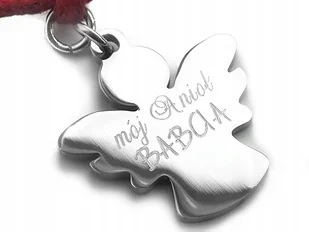 Bransoletka dla Babci Mój Anioł BABCIA złoty srebrny sznurkowa rozmiary - Bransoletki - miniaturka - grafika 1