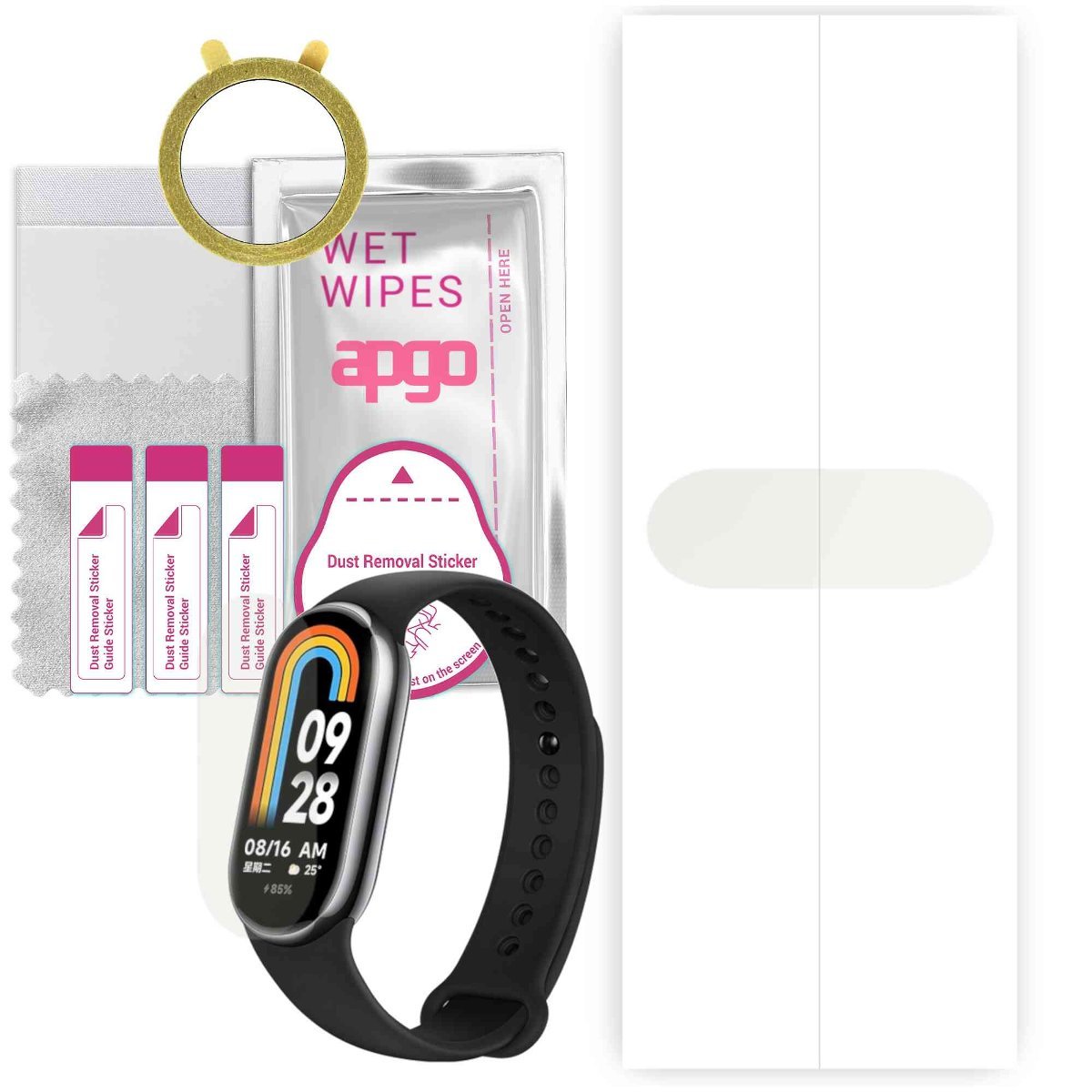 1x Folia hydrożelowa MATOWA do Xiaomi Mi Band 8 - apgo Smartwatch Hydrogel MATTE Protection Ochrona na ekran smartwatcha