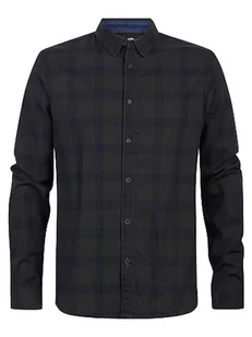 Petrol Industries Men Shirt Long Sleeve Check Koszulka męska, Hunter Green, 3XL - Koszulki męskie - miniaturka - grafika 1