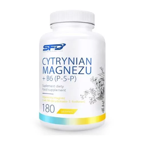 SFD Cytrynian Magnezu + B6 (P-5-P), 180 tabletek - >>> DARMOWA od 149zł <<<-