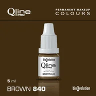 Pozostałe akcesoria kosmetyczne - Pigment do makijażu permanentnego brwi Bioevolution Brown 840 Qline Pro 5ml - miniaturka - grafika 1