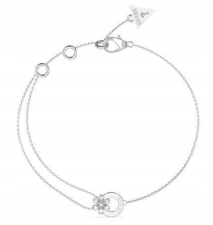 Bransoletka damska Guess serce srebrna na prezent JUBB05111JW-RH-S
