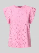 Koszulki i topy damskie - T-shirt o kroju regular fit z haftem angielskim model ‘TASSA’ - miniaturka - grafika 1