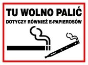 Akcesoria BHP - Zi-54 -Tu Wolno Palić Dotyczy Również E-Papierosów - miniaturka - grafika 1