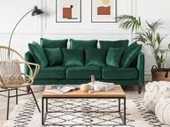 Sofy i kanapy - Beliani Sofa trzyosobowa tapicerowana zielona FENSTAD - miniaturka - grafika 1