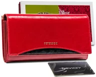 Portfele - Skórzany elegancki portfel damski z ochroną RFID – Peterson - miniaturka - grafika 1