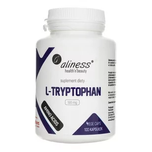 Aliness L-Tryptophan 500 mg 100 kapsułek VEGE - Aliness 81AA-22649 - Aminokwasy - miniaturka - grafika 1