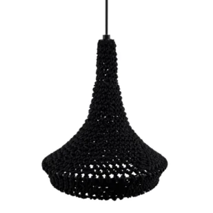 Zwieszana lampa bawełniana Mahaka 5172 Shilo nad stół czarny - Lampy sufitowe - miniaturka - grafika 1