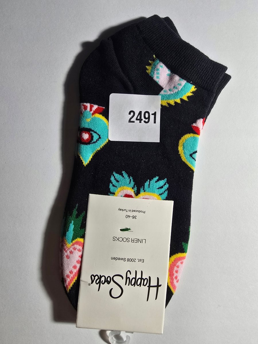 Kolorowe skarpety Happy Socks stopki unisex rozmiar 36-40 (2491)