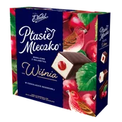 Bombonierki i czekoladki - E.Wedel Ptasie mleczko waniliowe z galaretką wiśniową w czekoladzie deserowej 340g - miniaturka - grafika 1