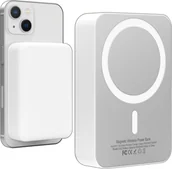 Powerbanki - Hello Case Powerbank MagSafe do Apple iPhone 10000 mAh Indukcyjny Trwały Mocny Biały - miniaturka - grafika 1