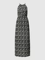 Sukienki - Długa sukienka ze wzorem w paski - miniaturka - grafika 1