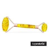 Rollery do masażu - Crystallove Crystallove Masażer do Twarzy z Bursztynu Cytrynowego Bursztyn symbolizuje energię życia, zdrowie i piękno 1 szt. - miniaturka - grafika 1