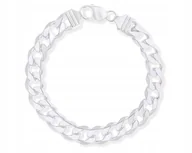 Bransolety męskie - Bransoletka Srebrna Męska Gruba Szeroka Pancerka Masywna Srebro 925 24 cm - miniaturka - grafika 1