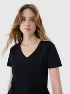 Koszulki i topy damskie - 4F T-shirt damski oversize z modalem 4FWSS25TTSHF1992-20S Czarny Roz. XS - miniaturka - grafika 1