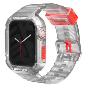 Pasek wymienny Skinarma Saido 2v1 na Apple Watch 45/44 mm (SK-WS-SAIDO-CLR45) przezroczysty - Akcesoria do smartwatchy - miniaturka - grafika 1
