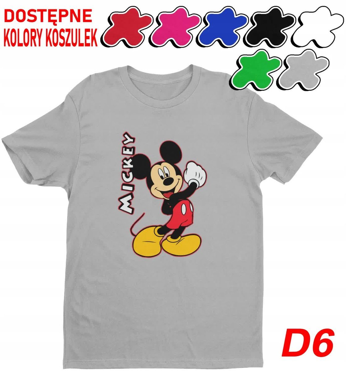 T-Shirt Koszulka Dziecięca Myszka Miki Minnie Daisy Różne Wzory -M 134-140