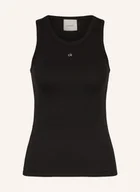 Koszulki i topy damskie - Calvin Klein Top schwarz - miniaturka - grafika 1