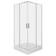Kabiny prysznicowe - Kabina prysznicowa z brodzikiem Solid SQ 80 CHR szkło transparentne 6 mm, profile chrom KERRA - miniaturka - grafika 1