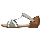 Sandały damskie - Rieker Damskie klasyczne sandały 64250, sandały damskie, biały, 36 EU - miniaturka - grafika 1