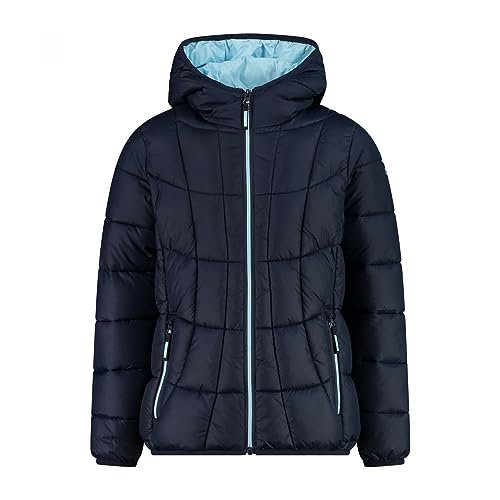 CMP - Wyściełana kurtka dziecięca ze stałym kapturem, Black Blue, 152