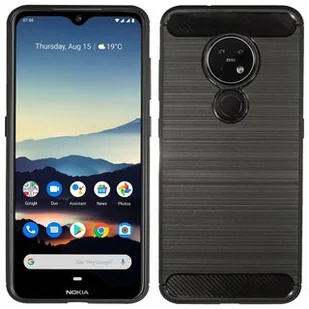 cofi1453® Silikonowe etui Boomer Carbon kompatybilne z NOKIA 6.2 Etui TPU Miękkie etui na telefon komórkowy Pokrowiec ochronny Czarny - Etui i futerały do telefonów - miniaturka - grafika 1