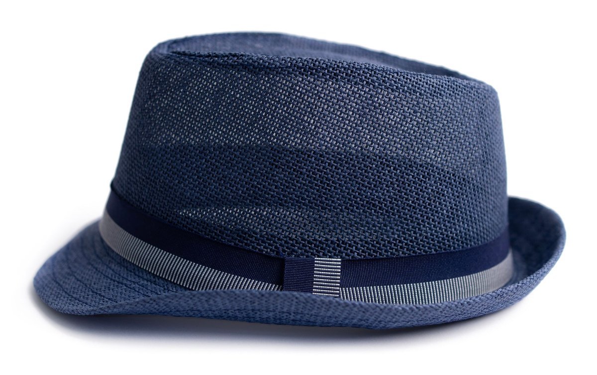 Kapelusz Damski M��ski Trilby S��omkowy Pla��owy Miejski Lekki Letni Granat 56