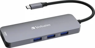 Stacja/replikator Verbatim USB-C 32151 - Stacje dokujące i replikatory portów Stacja/replikator Verbatim USB-C 32151 - Stacje dokujące i replikatory portów - miniaturka - grafika 1