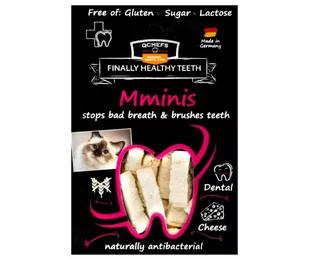 QCHEFS CAT Mminis do higieny jamy ustnej dla KOTA 60g - Przysmaki dla kotów - miniaturka - grafika 1