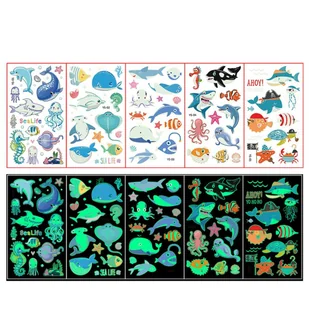 Tatuaże dla dzieci świecące zmywalne dziecięce zwierzątka morskie 5 szt - Zabawki kreatywne Tatuaże dla dzieci świecące zmywalne dziecięce zwierzątka morskie 5 szt - Zabawki kreatywne - miniaturka - grafika 1