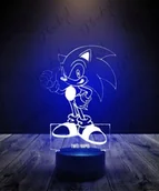 Lampy stojące - Lampka Nocna Jeż Sonic RGB LED Grawer PLEXIDO - miniaturka - grafika 1