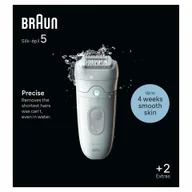 Depilatory i golarki damskie - Braun Silk-épil 5 5-011 Depilator do łatwego usuwania włosów, Biały/szary - miniaturka - grafika 1